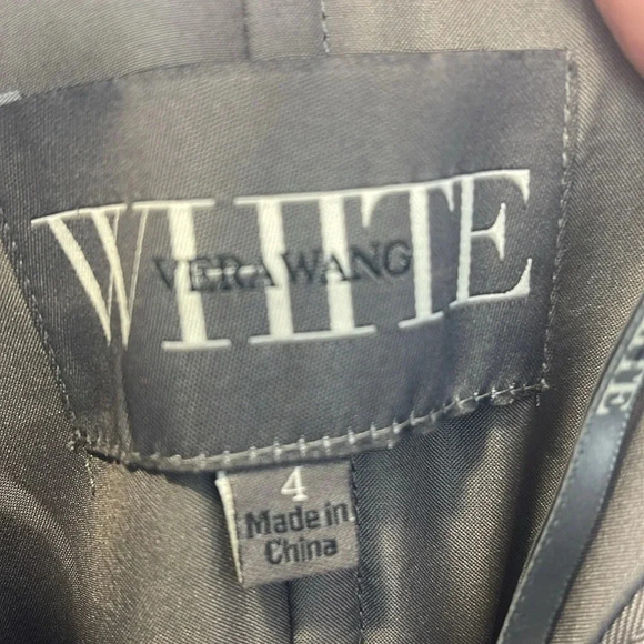 White by Vera Wang Dark Gray Strapless Cocktail Dress Size 4 - Picture 6 of 9